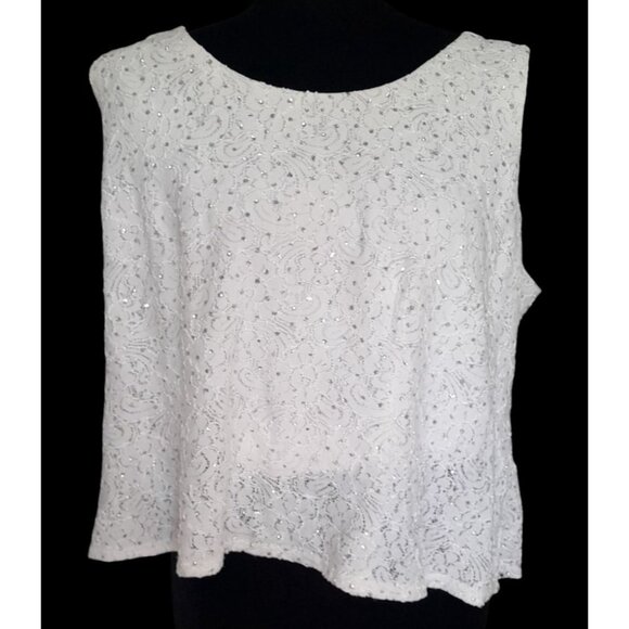 Vintage R & M Richards Size 18 Jeweled Evening Cocktail Holiday Tank Top & Jacke - Picture 5 of 8